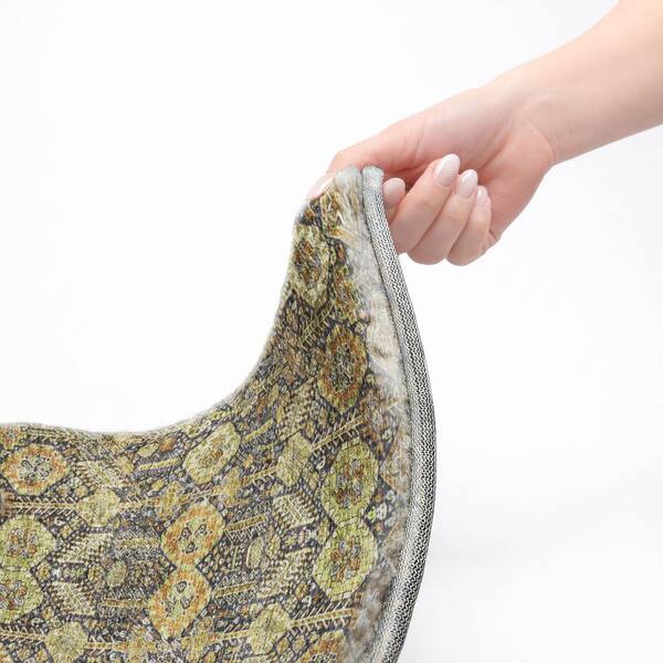 Dream Shag Premium Machine Washable Abstract ADS574 Paprika 2 ft. x 7 ft. Runner Rug