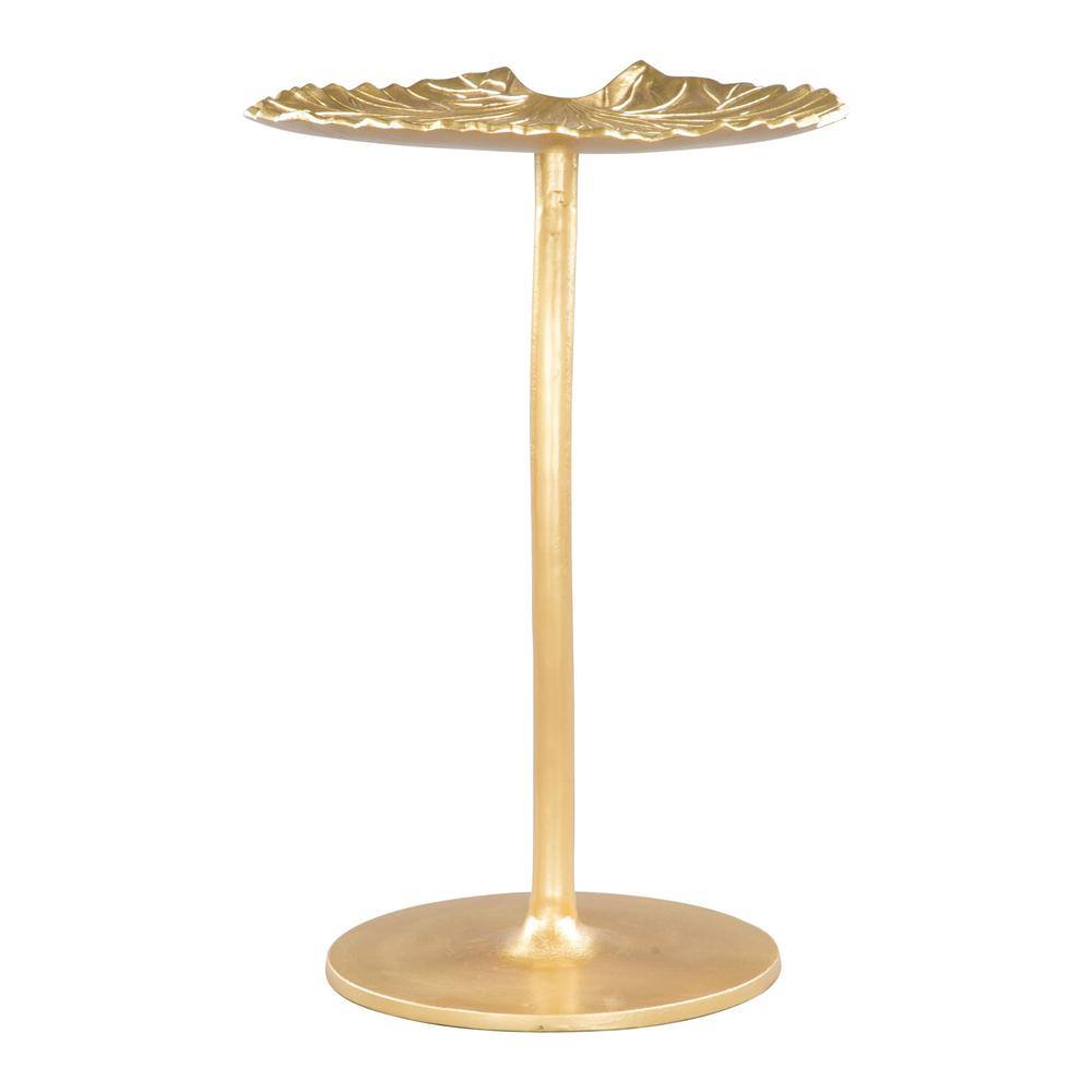 Elegant Lily 22'' Round Gold Metal Side Table