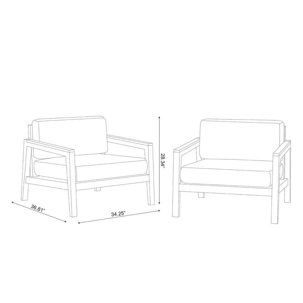 Rhodes Collection Black Aluminum Chat Chairs with White Cushions