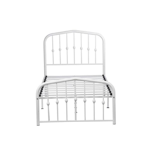ZIRUWU Twin Metal Bed Frame With Headboard, Metal Slat Support, Silence