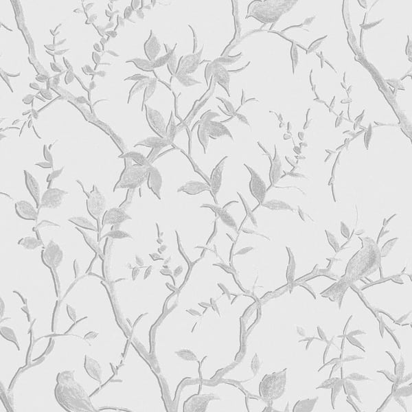 Graham & Brown Laos Trail White and Gray Removable Wallpaper