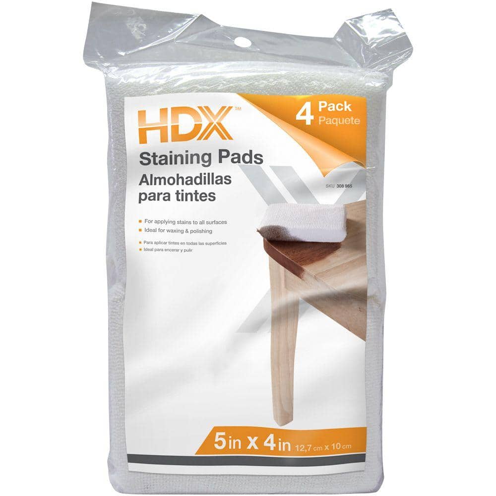 HDX 4 in. Terry Staining Pads (4-Pack) K-99488-4PK - The Home Depot