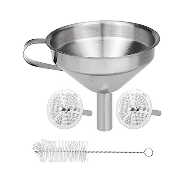 Stainless Steel Resin Filter Funnel with Strainer for 3D Printer UV SLA DLP LCD Photosensitive Resin Cleaning Brush
