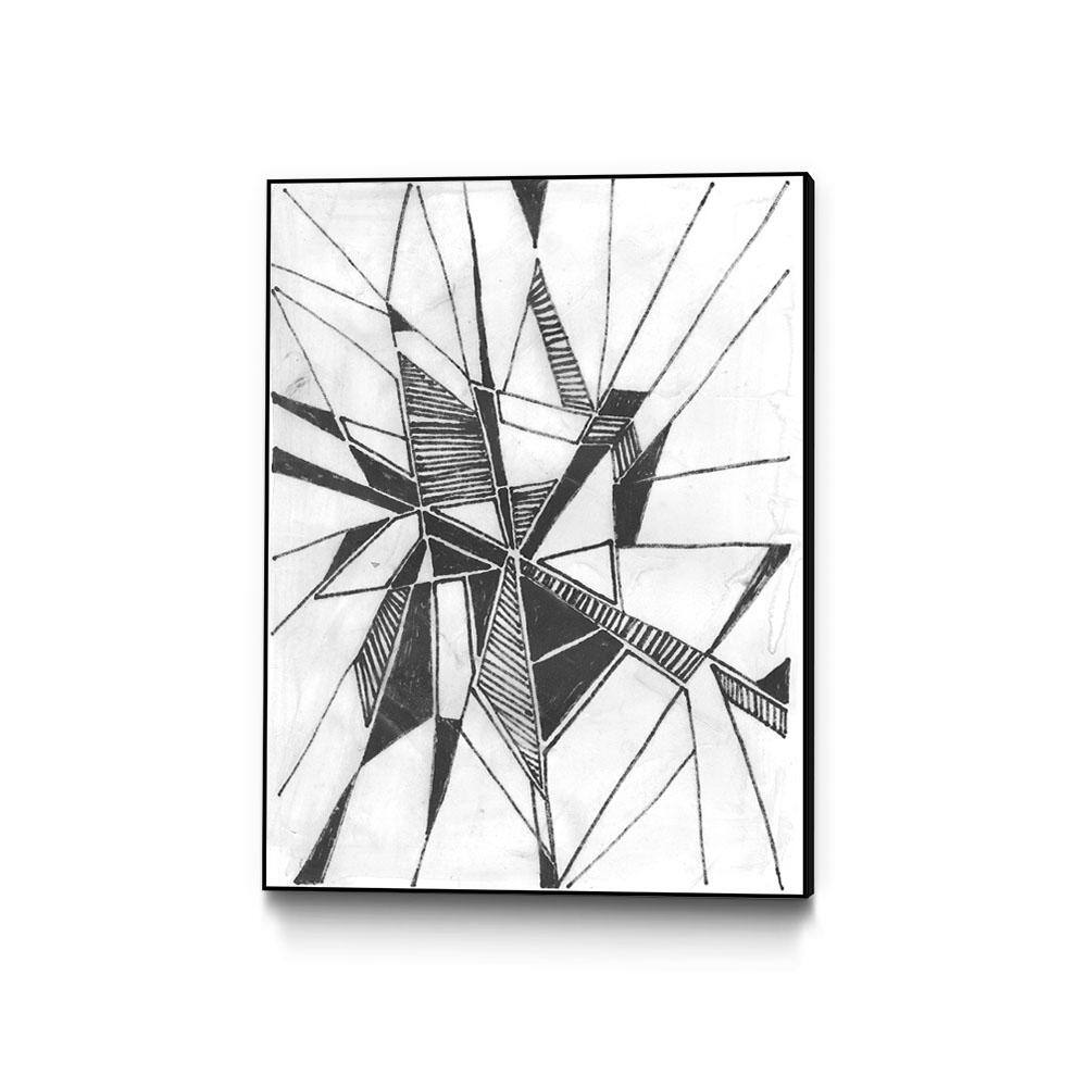 30 in. x 40 in. Symbol Imprint II by June Erica Vess Framed Wall Art