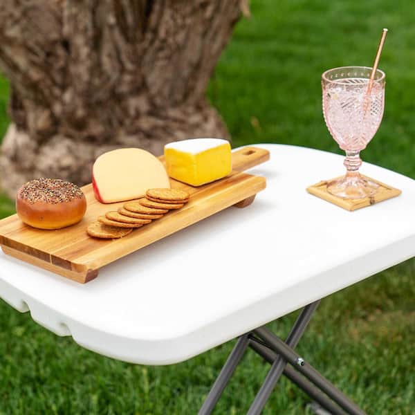 Tavolino Pieghevole Lifetime 80251 - Bianco, 66 Cm, Regolabile In Altezza, HDPE - Foto 2