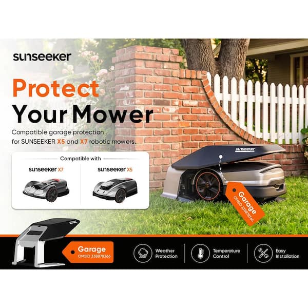 SUNSEEKER X5 AWD Wireless 8 in. Robot Lawn Mower for 0.5 Acre, No