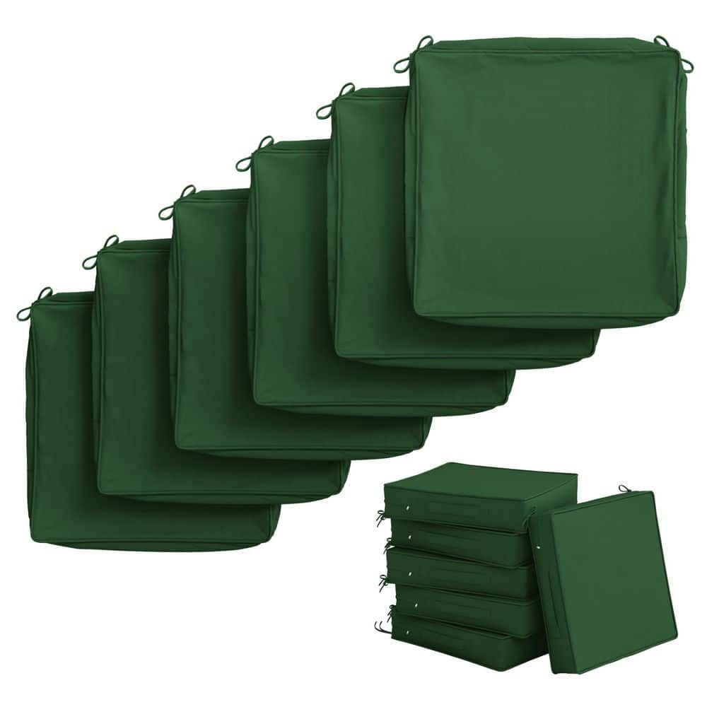 18.5 in. x 16 in. (6-Pack) Slipcover Repacement Outdoor Fade&Splash Resistant Couch Seat Cushion Cover Green price history on PriceWatchPro