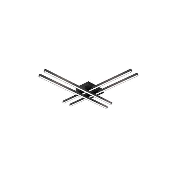 Vega Minor 32 in. 1 Light 46-Watt Black Integrated LED Flush Mount