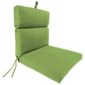 Sunbrella 22" x 44" Canvas Gingko Green Solid Rectangular French Edge Outdoor Chair Cushion