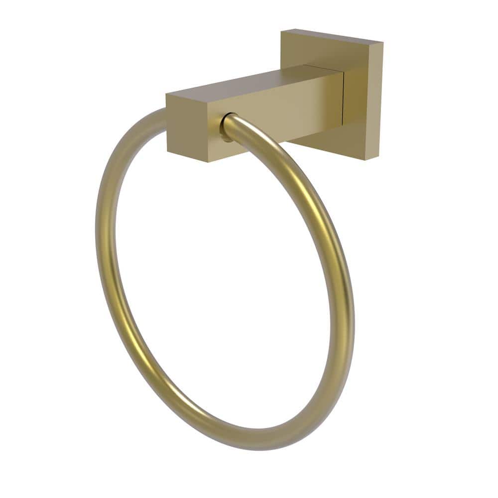 Satin Brass Wall Mounted Towel Ring