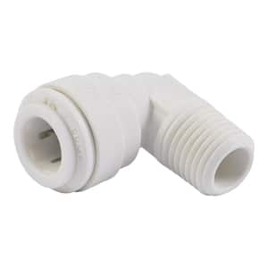 3/8 in. O.D. Push-To-Connect x 1/4 in. MIP 90° Polypropylene Elbow Adapter Fitting