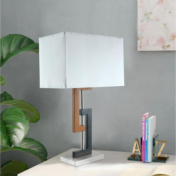 aiwen in. Table Lamp with Fabric Shade TLM-C7L125 - The Home Depot