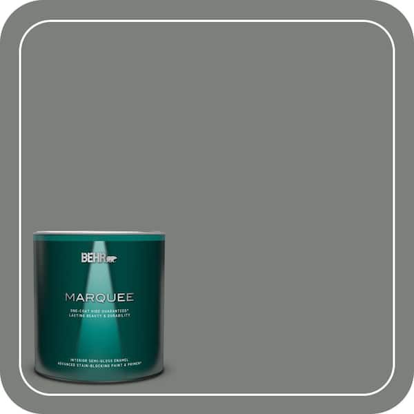 BEHR MARQUEE 1 qt. #MQ6-20 Coastal Storm One-Coat Hide Semi-Gloss Enamel Interior Paint & Primer