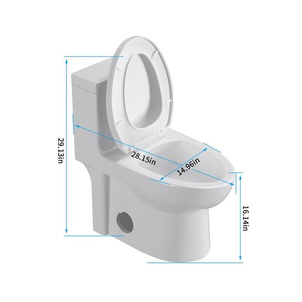 THETFORD Porta Potti 1-Piece 0.07 GPF Single Flush Round Electric