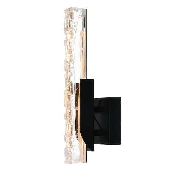 CWI Lighting Valira Integrated LED 5in. 1 Light Black Wall Light