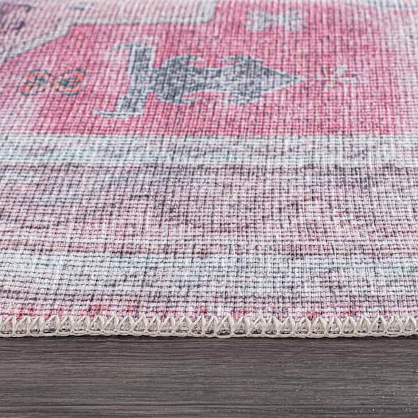 Multi 2 ft. 1 in. x 3 ft. Distressed Transitional Bohemian Area Rug