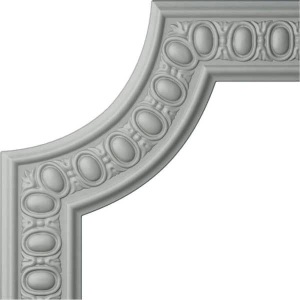 12 in. x 3/4 in. x 12 in. Urethane Caputo Egg and Dart Panel Moulding Corner (Matches Moulding PML03X00CA)