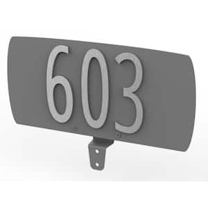 Top-Mounted Address Plate, Silver Gray