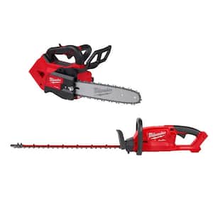 M18 FUEL 12 in. Top Handle 18-Volt Lithium-Ion Brushless Cordless Chainsaw and 24 in. Hedge Trimmer Combo Kit (2-Tool)
