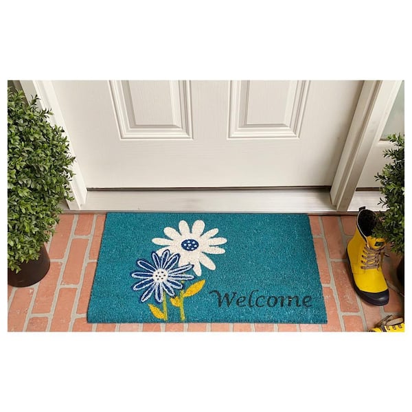 Calloway Mills Daisy Welcome Door Mat 17 in. x 29 in. 121861729