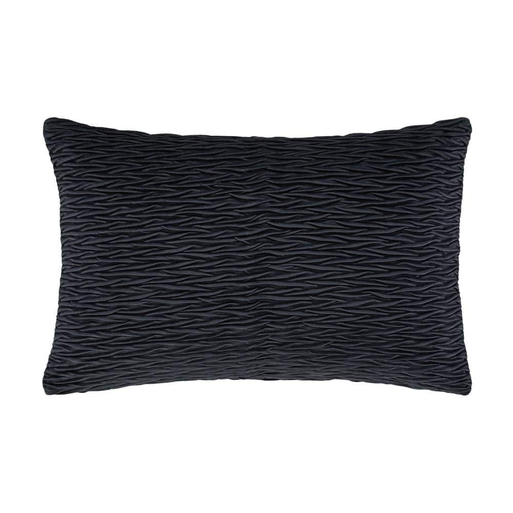 Toulhouse Ripple Indigo Polyester Lumbar Decorative Throw Pillow Cover 14 x