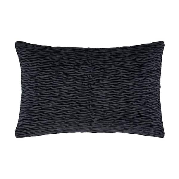 Unbranded Toulhouse Ripple Indigo Polyester Lumbar Decorative Throw Pillow Cover 14 x 40 in.