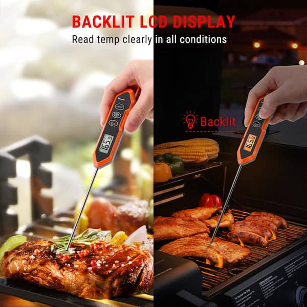Digital Meat Thermometer Instant Read Meat Thermometer for Cooking Kitchen  Food Candy with Backlight and Magnet for Oil Deep Fry BBQ Grill Smoker