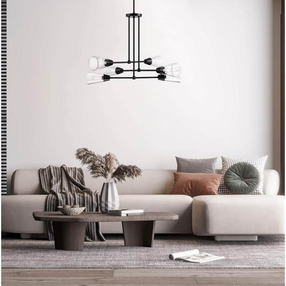 Norro Mid-Century Modern Sputnik Black Pendant Light
