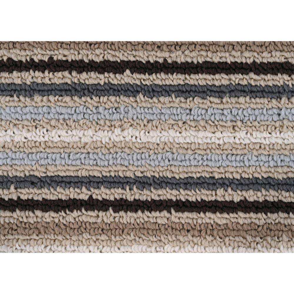 Nantucket Stripe 3x8 Earth Tone Tufted Runner Rug