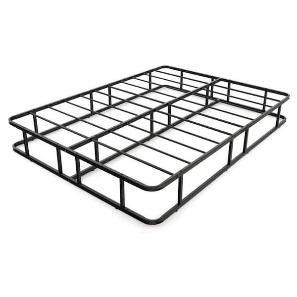Black Black Frame Queen Size Platform Bed Frame Mattress Foundation with Slat Support