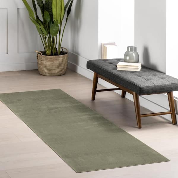Argelia Solid Machine Washable Area Rug Cream 6 ft.  7 in.  ft. x 9 ft.  ft. Area Rug