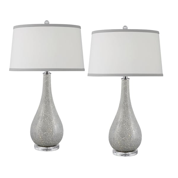 Vieste 31 In Silver Mosaic Table Lamp, Camille Mosaic Glass Table Lamp