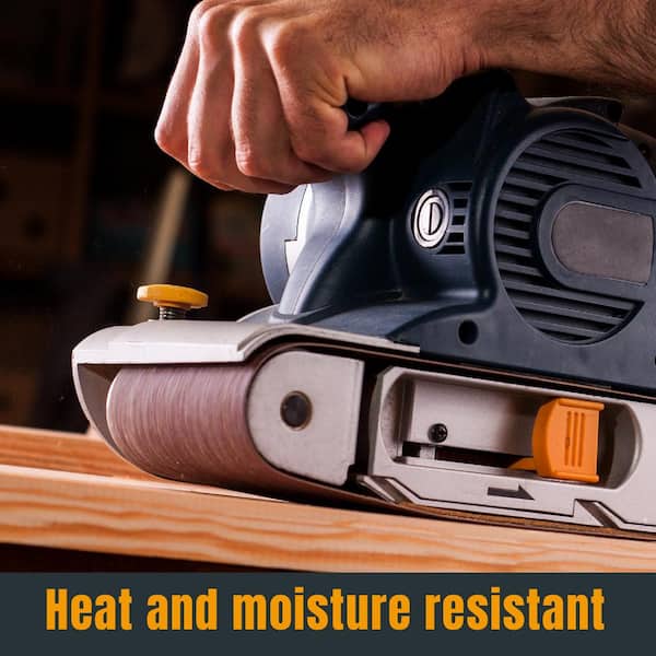 3 in. x 21 in. Sanding Belt Assortment, 5 Each of 40/80/120/240 Grits, with Abrasive Cleaning Stick