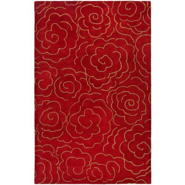 SAFAVIEH Soho Red 8 ft. x 11 ft. Floral Area Rug