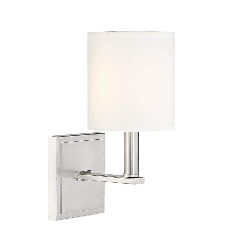 Waverly Satin Nickel Direct Wired Electric Wall Sconce
