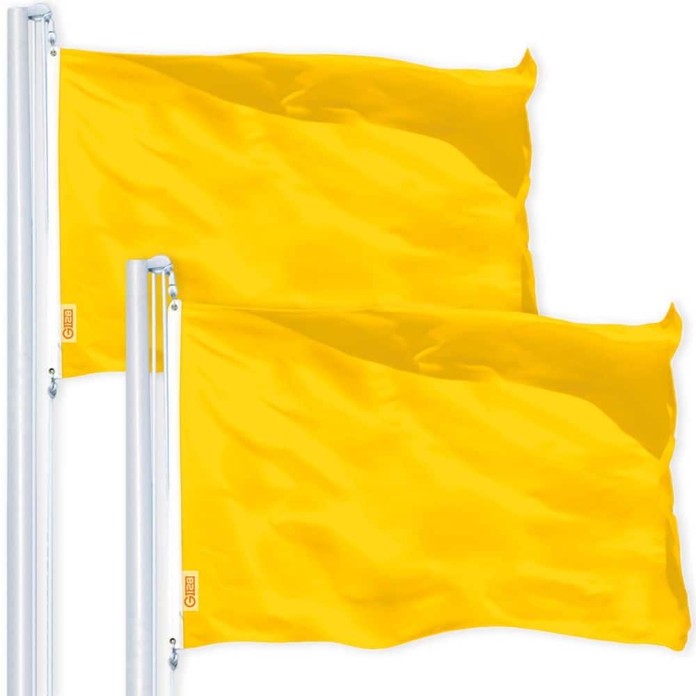 2-Pack Solid Golden Yellow LiteWeave Pro Series Flag 4 ft. x 6 ft. Printed 150D Polyester price history on PriceWatchPro