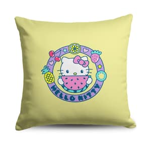 Sanrio Hello Kitty Vacation Days 18 in. x 18 in. Printed Multi-Color Throw Pillow