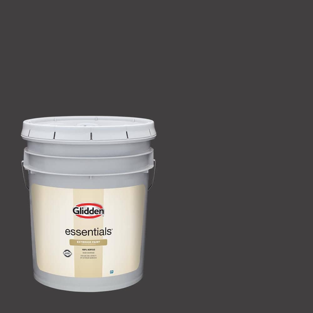 Glidden Essentials 5 gal. #PPG1001-7 Black Magic Semi-Gloss