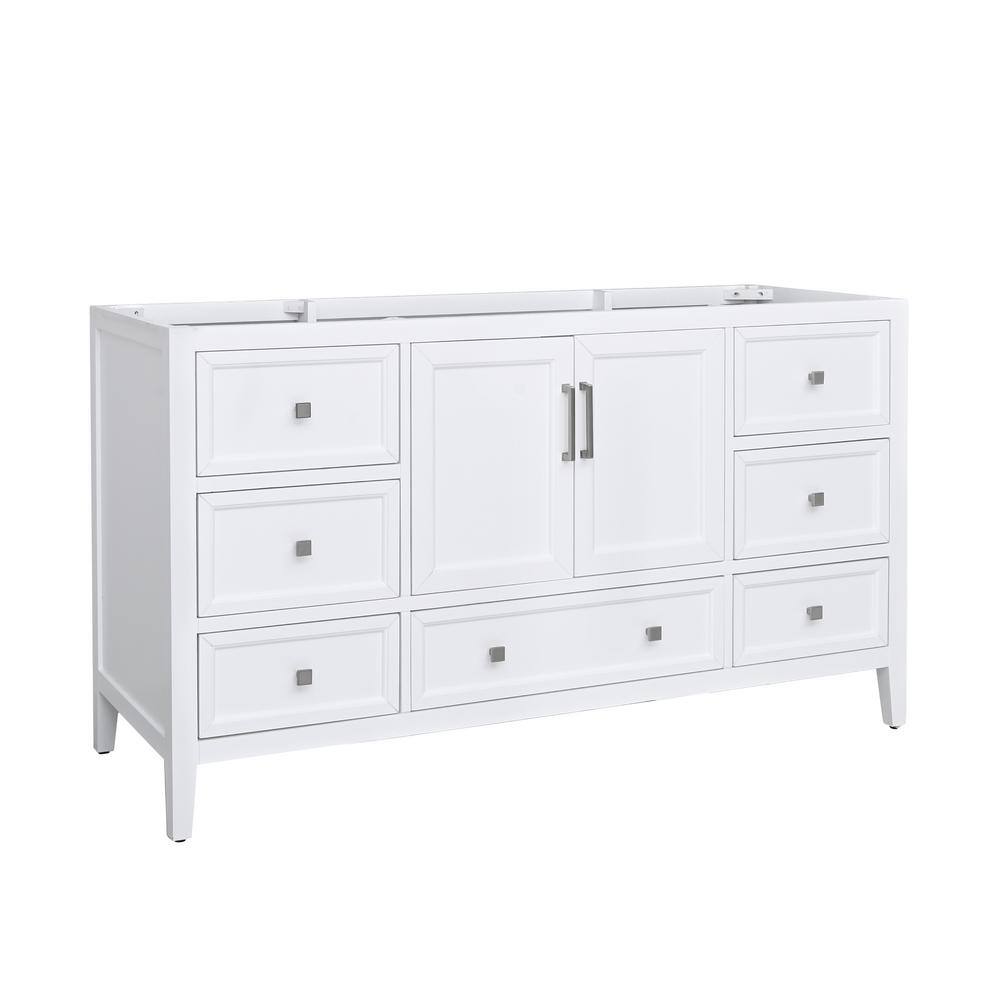 Everette 60'' White Single Freestanding Bathroom Vanity