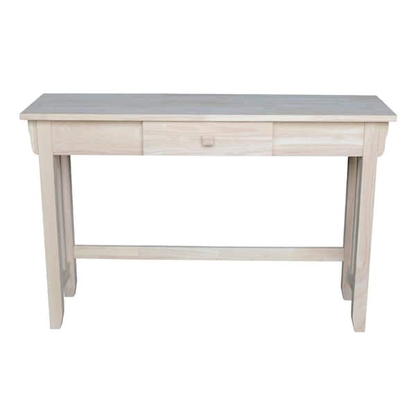 International Concepts 46 In Unfinished Rectangle Wood Console Table With Drawers Ot 61s Unfinished Rectangle Wood Console Table, Unfinished Console Table With Drawers