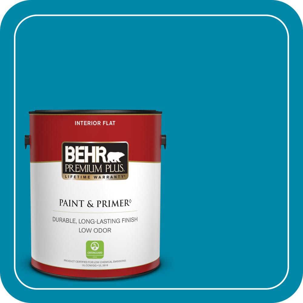 1 gal. #P490-6 Hacienda Blue Flat Low Odor Interior Paint & Primer price history on PriceWatchPro