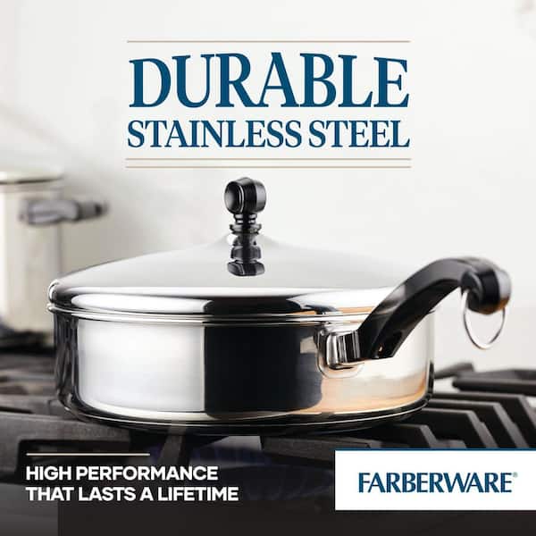 Farberware Electric Skillet 10-1/2 Fry Pan 300 Stainless Steel Fry or Saute