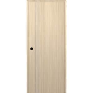 Optima 2V DIY-Friendly 36 in. x 96 in. Right-Hand Solid Core Loire Ash Composite Single Prehung Interior Door