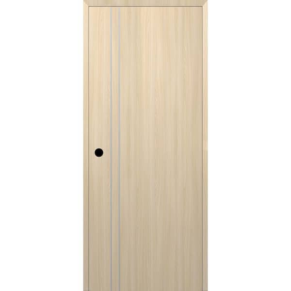 Belldinni Optima 2V DIY-Friendly 32 in. x 96 in. Right-Hand Solid Core Loire Ash Composite Single Prehung Interior Door