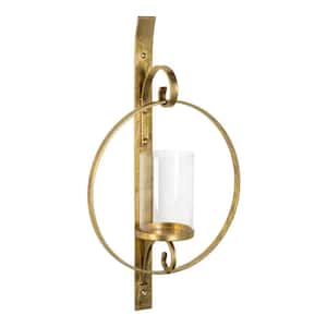 Doria Gold Metal Candle Sconce