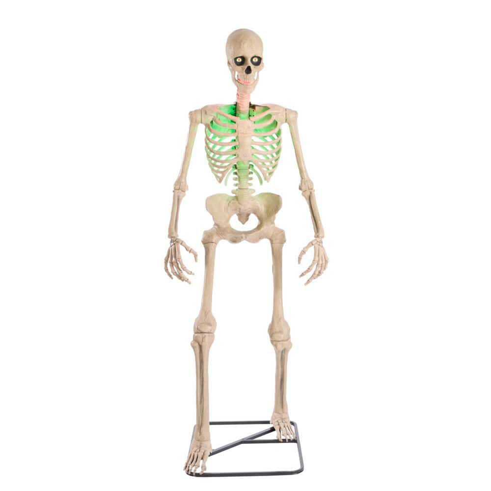 6.5 ft. Grave & Bones Animated LED App Controlled Ultra Skelly with LifeEyes LCD Eyes H23