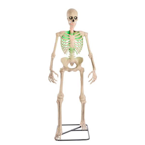 6.5 ft. Grave & Bones Animated LED App Controlled Ultra Skelly with LifeEyes LCD Eyes H23