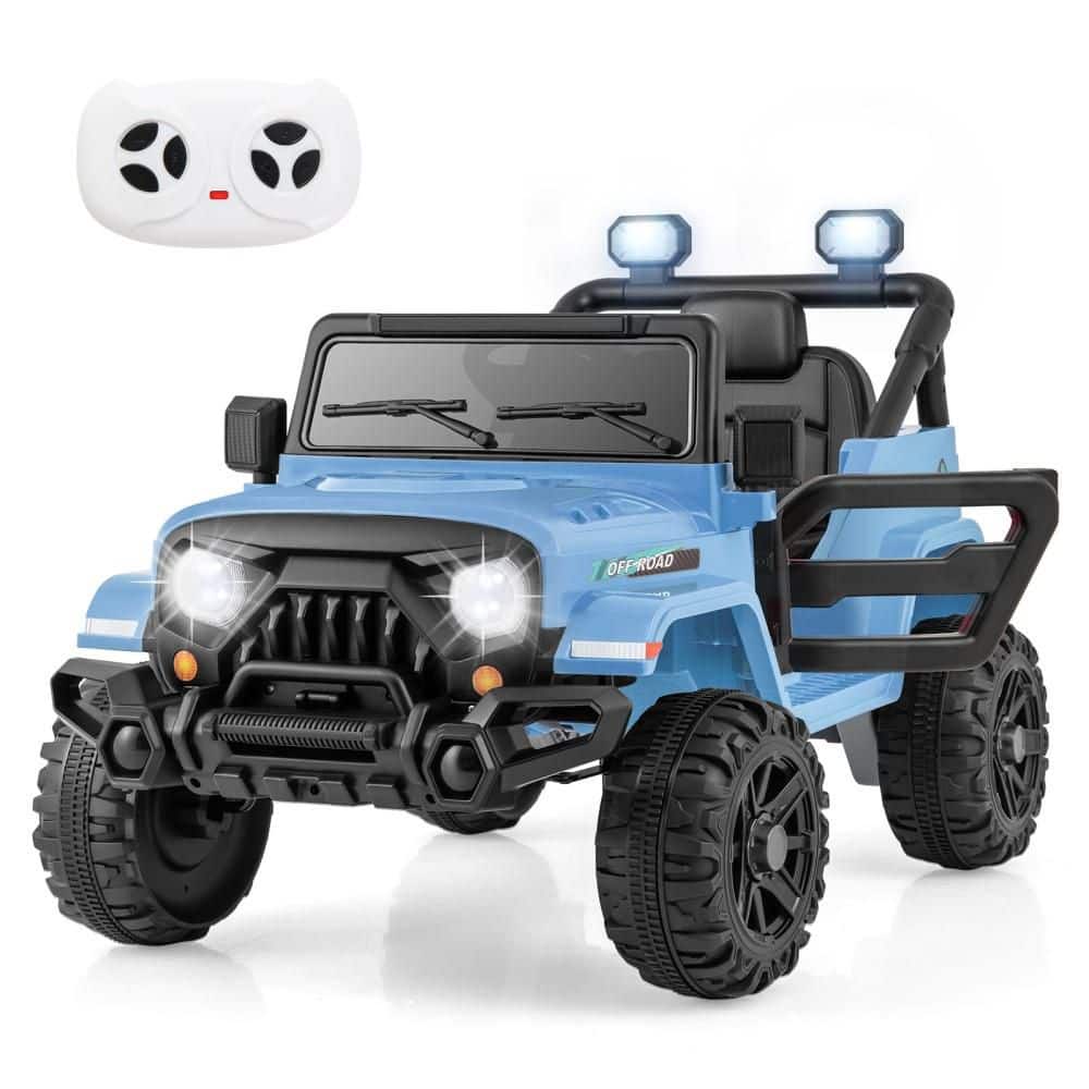 Gymax 12V Kids Ride on Truck Car w/ Remote Control Threaded Wheels