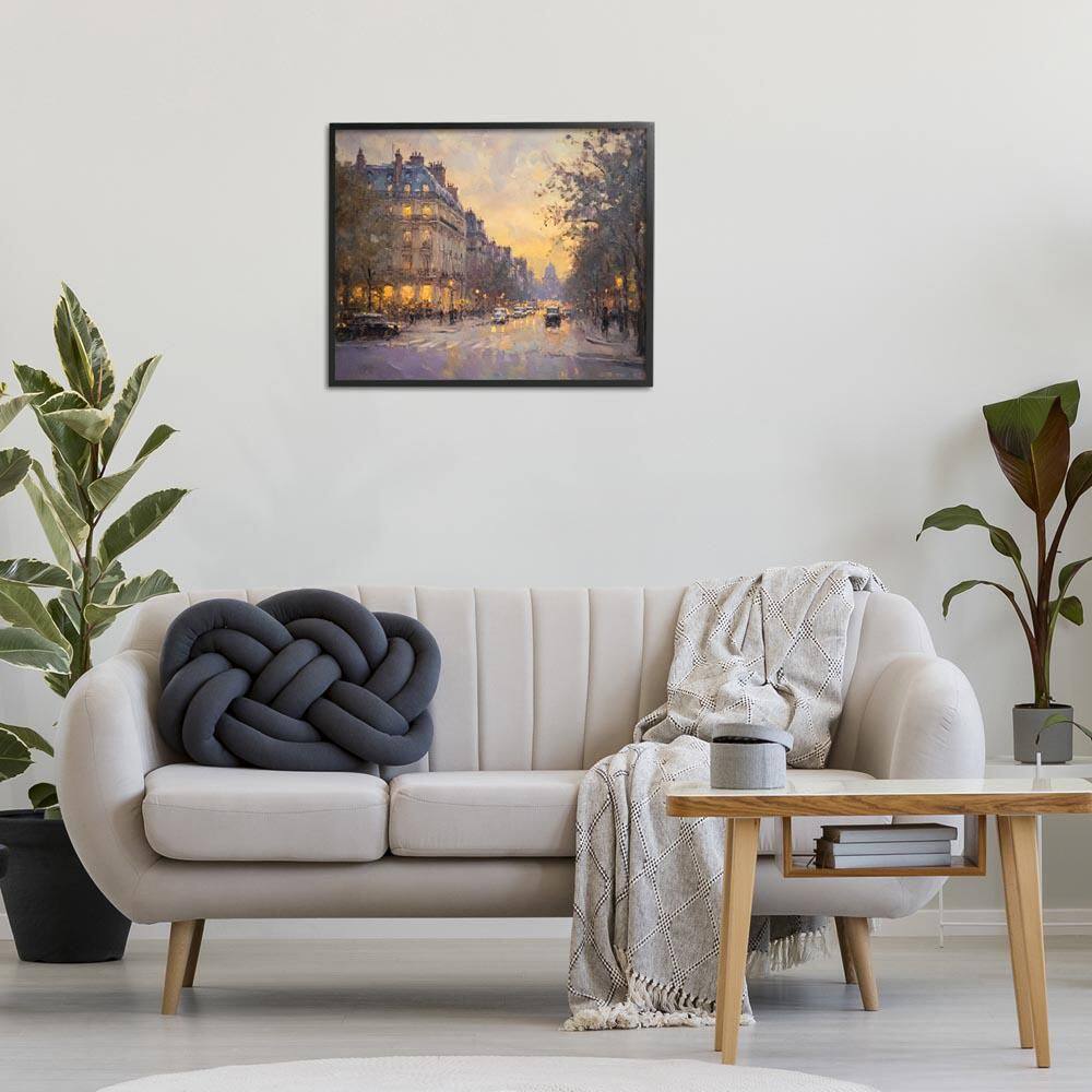 Vintage City Street View by Petal Prints Design Black Framed Abstract Giclee Art Print 24 in. x 30 in. price history on PriceWatchPro