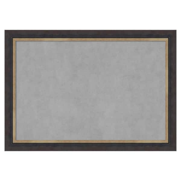 Amanti Art Hammered Charcoal Tan 41 in. x 29 in. Magnetic Board, Memo Board